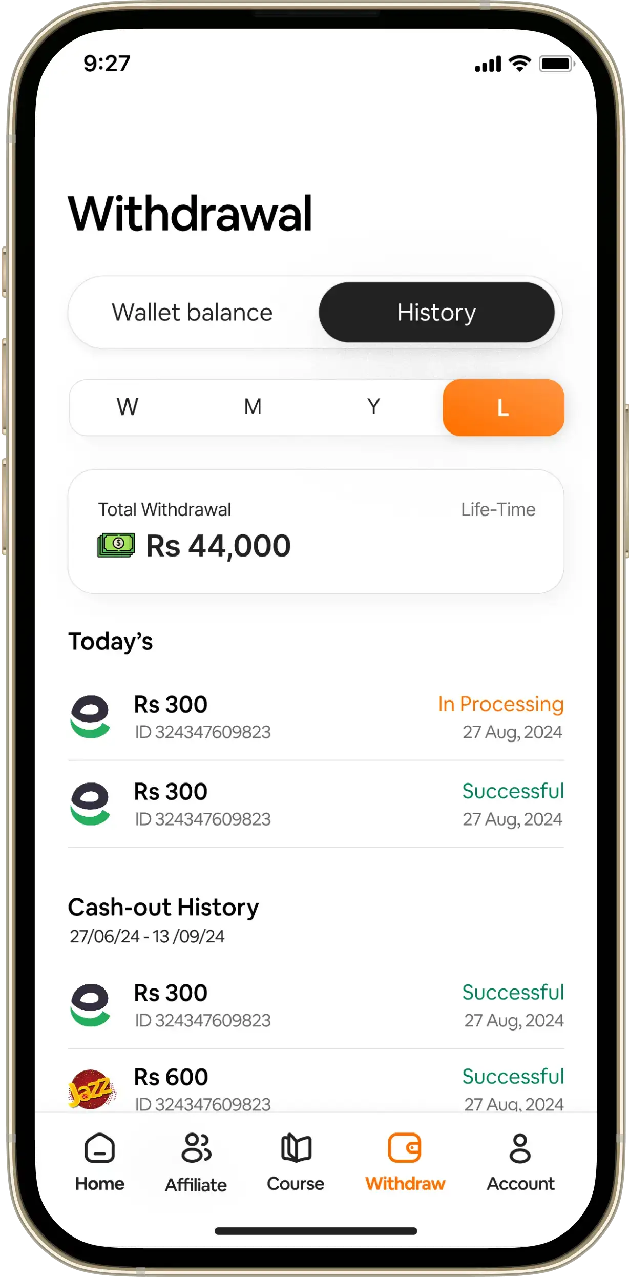 mobile app